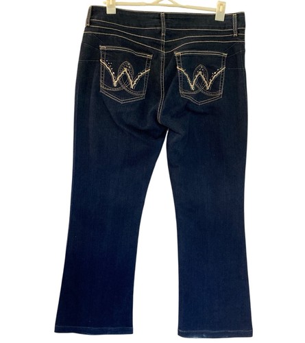 Wrangler Denim Jeans Wmn Sz 15/16 W36 L29 Jackson Jewels Mid Rise Bootcut Hemmed - Picture 4 of 15