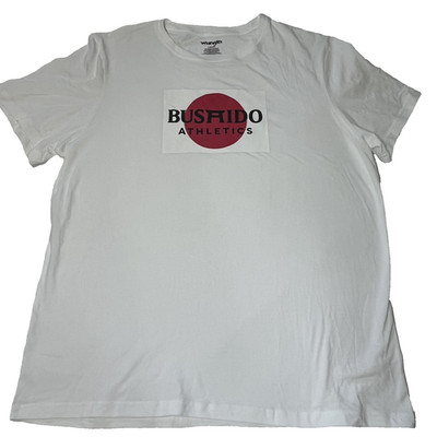 Wrangler Mens Bushido Athletics T Shirt Martial Arts White Large