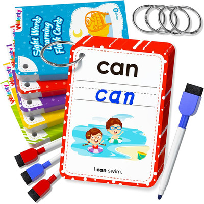Sight Words Flash Cards Kindergarten, 250 Dolch Sight Word Writing Reading Spell