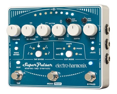 Electro-Harmonix Super Pulsar Stereo Tap Tremolo Pedal - Open Box