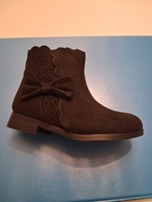 Lselom Girls Ankle Boots Booties Small Heal Size 7 Big Kid Black Item 926