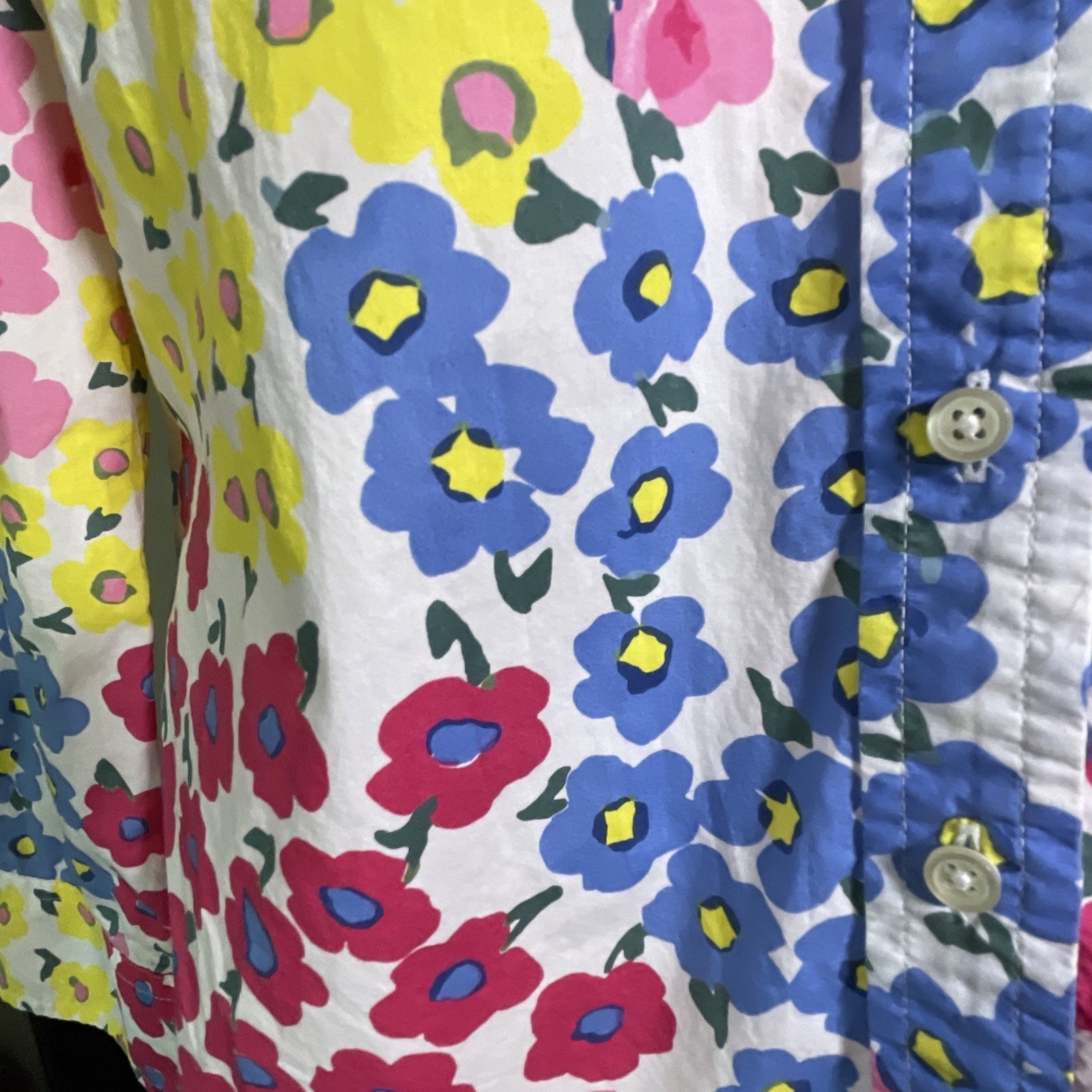 Talbots Floral Button Down Small - image 5