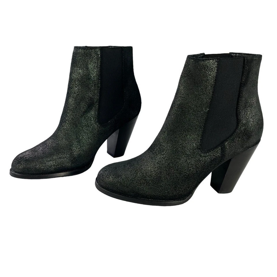 Четверг загрузки Co Galaxy Avenue Chelsea ботинки женщин 8 черный металлик кожи - Изображение 3 из 4