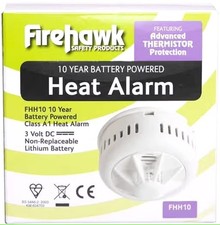 Firehawk FHH10 Heat Alarm Detector 10 Year Battery Operated