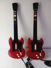 LOT OF 2 Playstation 2 PS2 Guitar Hero Red Bl...