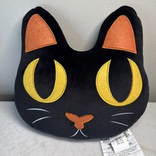 Halloween Black Cat Pillow Celebrate Together Plush Accent Pillow Spooky Decor