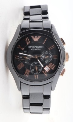 Vintage Emporio Armani Ceramica Quartz Steel Wristwatch AR-1410
