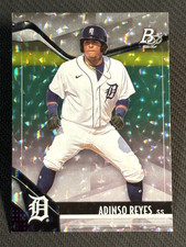 2021 Bowman Platinum FOIL REFRACTOR WHITE ICE Adinso Reyes item 1