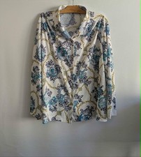 Chemisier bleu polyester sans repassage T54 (2607007)