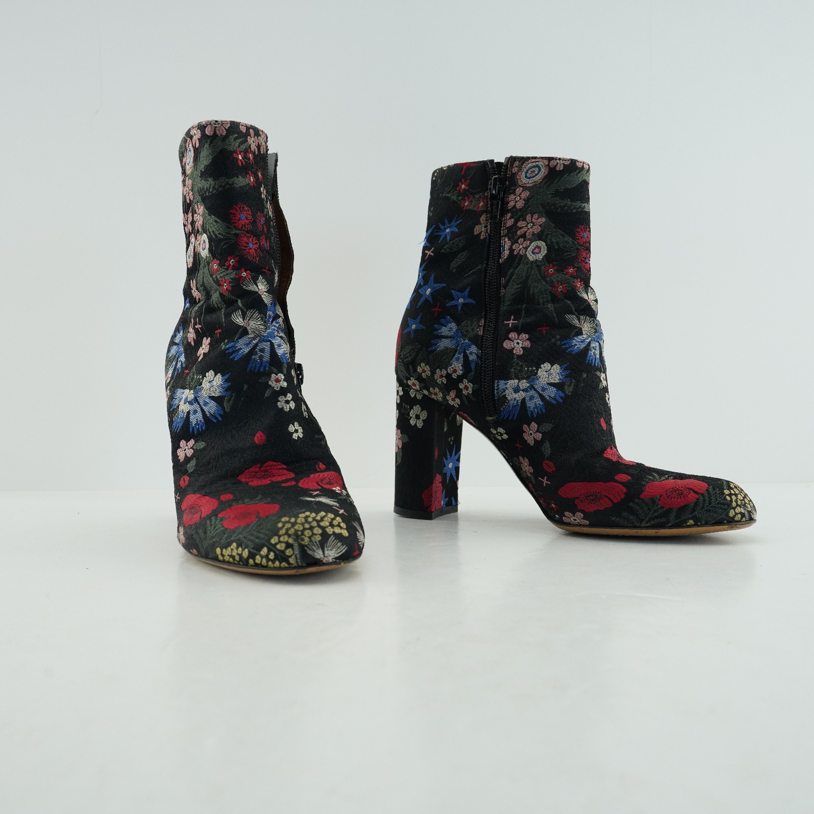 Valentino Garavani Floral Printed Ankle Boots Embroidered Women Multicol Size 37 thumbnail 2