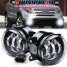 New 2026 Upgrade Front Bumper Clear LED Fog Lights For FORD EXPLORER 2011-2015