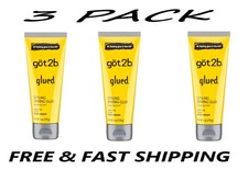 Lot of 3 Got2b Glued Styling Spiking Hair Glue 6oz Water Resistant Got 2 B Glued
