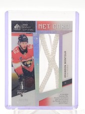 BRANDON MONTOUR 2023-24 UD SP GAME USED NET CORD RELIC PATCH /25 #SCN-BM Q0871