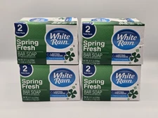8 Bars - Spring Fresh Moisturizing Bar Soap - White Rain - 4/2Packs