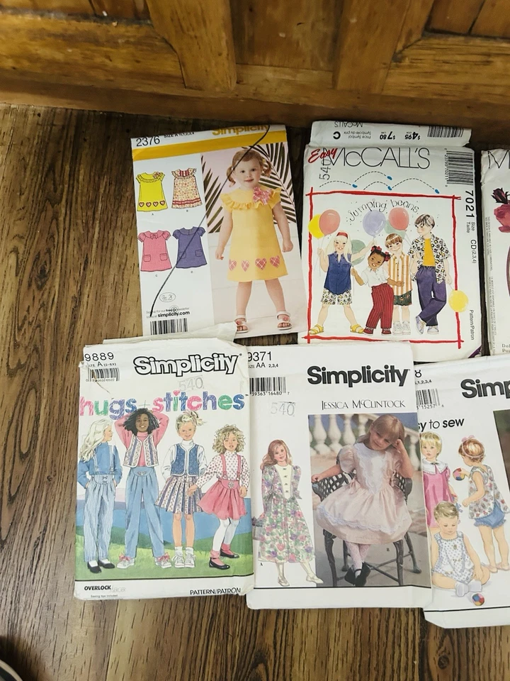 Patterns Children lot of 11 Mixed Sizes 1/2 To 4 and Mixed Brands Some New - Image 2 of 4