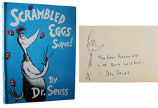 Dr. Seuss ~ Signed Autographed Scrambled Eggs Super! w/ Sketch ~ PSA DNA