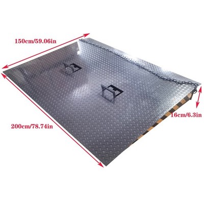 Heavy Duty Mobile Loading Dock Ramp 6000kg Capacity 1.5m Platform Adjustable H