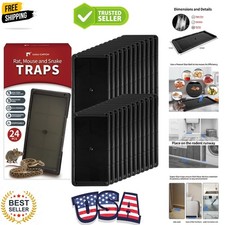 Super Glue Traps 24 Pack for Mice  Snakes, Larger, Heavier Sticky Traps with...