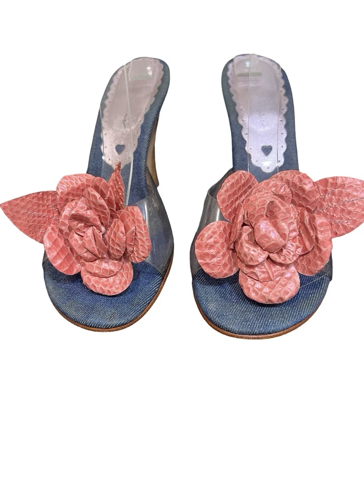 Sandálias Beverly Feldman Vintage 7,5 Transparente - Imagem 3 de 4