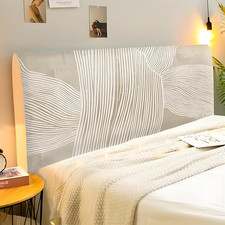 Copri Testata Letto Matrimoniale, Semplice Beige Copri Testiera Letto, Elasticit