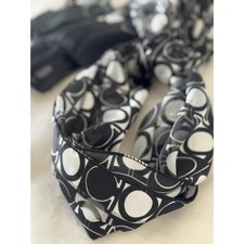 Retro Geometric C-Print 12"x 58" Luxury Sheer Scarf Minimalist Chic