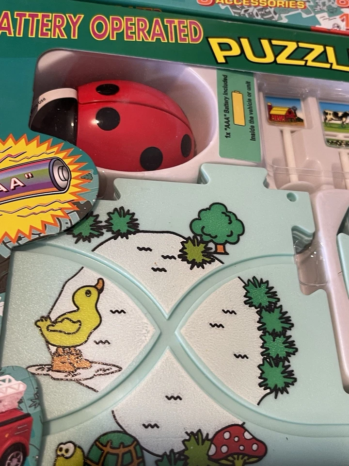 Vintage Children’s Puzzle Vehicle Rare Dinosaur Ladybug, 16 PCS Sealed Boxs MINT - Image 2 of 4