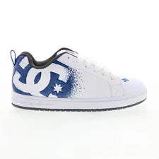DC Shoes Men's Court Graffik Shoes - White Blue Gray (XWBS)