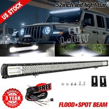 52inch 4500w Tri Row Led Work Light Bar Off Road Spot Flood Combo Driving Suv 50 52inch 4500w Tri Row Led Work Light Bar Off Road Spot Flood Combo Driving Suv 50
