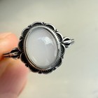 925 Sterling Silver Ring 8x6mm Natural Nephrite Jade Gemstone Handmade Flower — photo 10