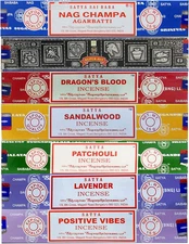 Incense Gift Set Nag Champa Super Hit Dragon’s Blood Sandalwood Patchouli 15 g