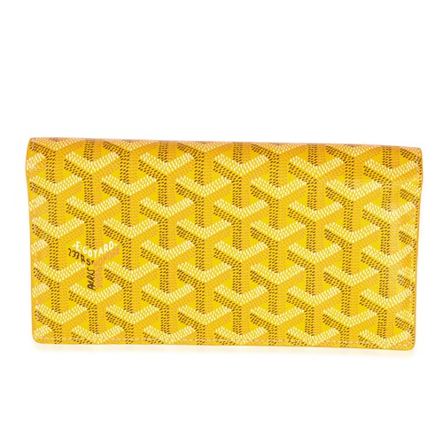 Goyard Yellow Goyardine Canvas Richelieu Wallet