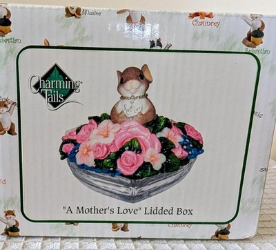 NIB - Charming Tails'' A Mother's Love'' Lidded Box - 89/237 - Fitz & Floyd Sealed