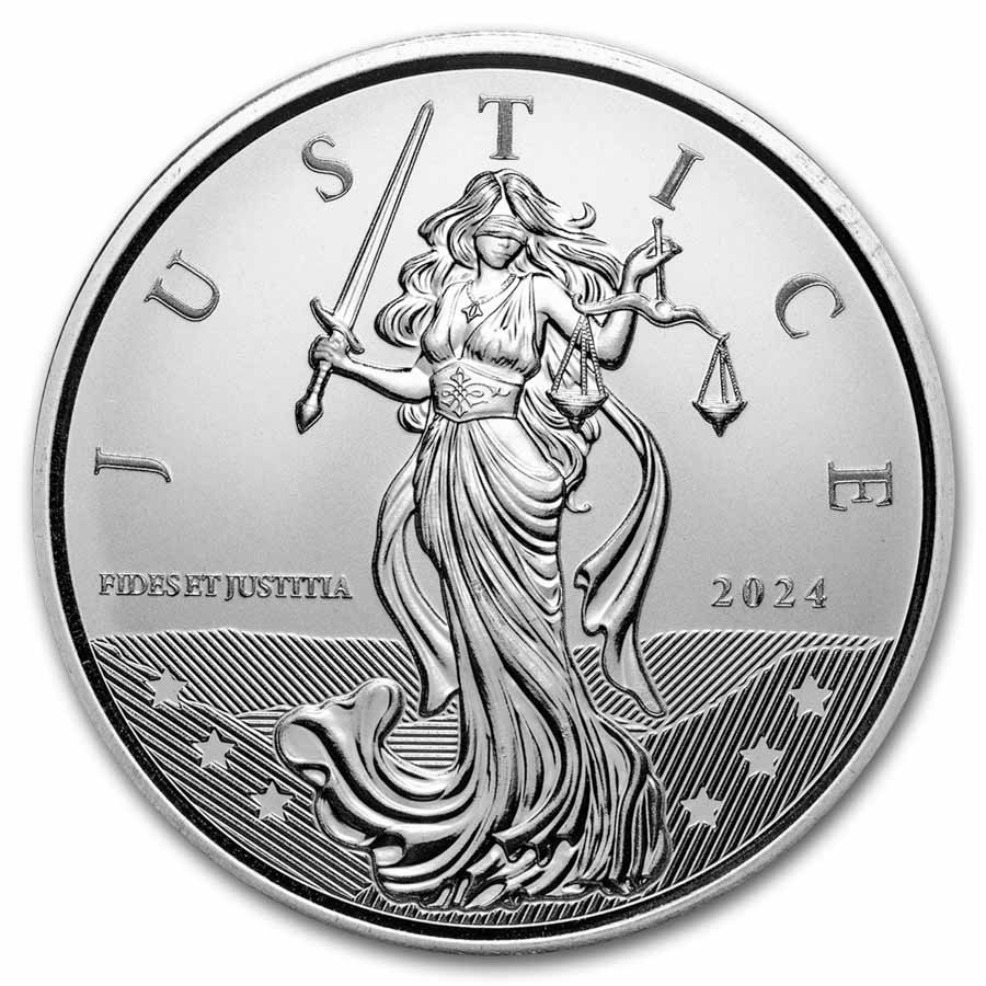 2024 Gibraltar 1 oz Silver Lady Justice BU | eBay