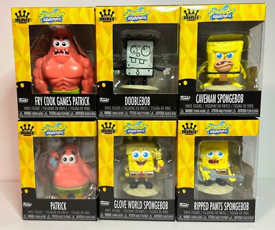 SpongeBob Squarepants - Funko Minis - COMPLETE Set Of 6 Exclusive Vinyl Figures