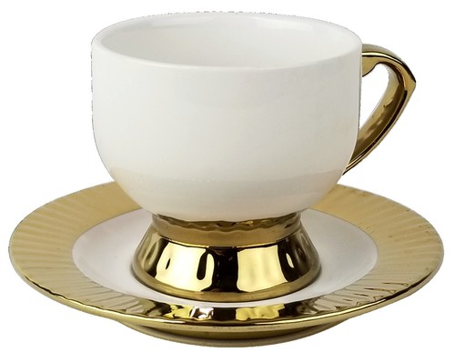 TASSES THE en CERAMIQUE COFFRET LEONARDO COLLECTION 4 TASSES