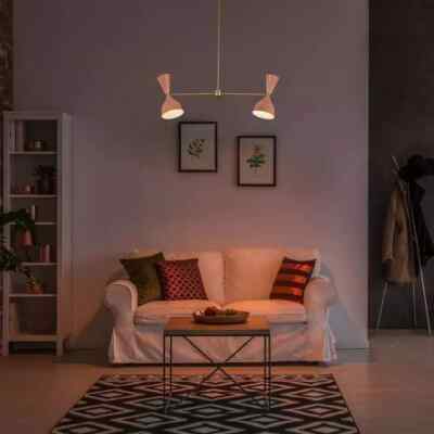 4 Light Diablo Pendant Mid Century Modern Raw Brass Sputnik Chandelier light Fix