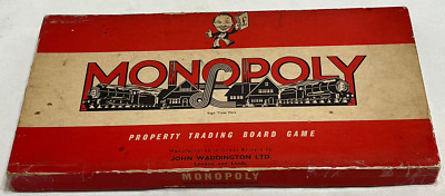 Vintage Monopoly Spiel: Seltene Metal Movers 1957 Waddingtons Edition (KOSTENLOSER UK-VERSAND)