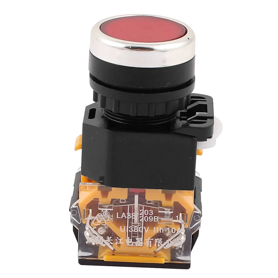 AC 380V 10A autobloquant 220V Lampe Interrupteur momentané bouton poussoir - Photo 4/4