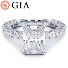 6.16ctw GIA Certified E-VS1 Radiant Cut Lab Grown Diamond Engagement Ring