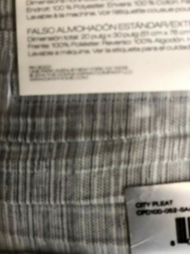 NEW DKNY Standard /Queen Pillow Sham City pleat Collection Grey 20" x 30" NIP - Picture 2 of 2