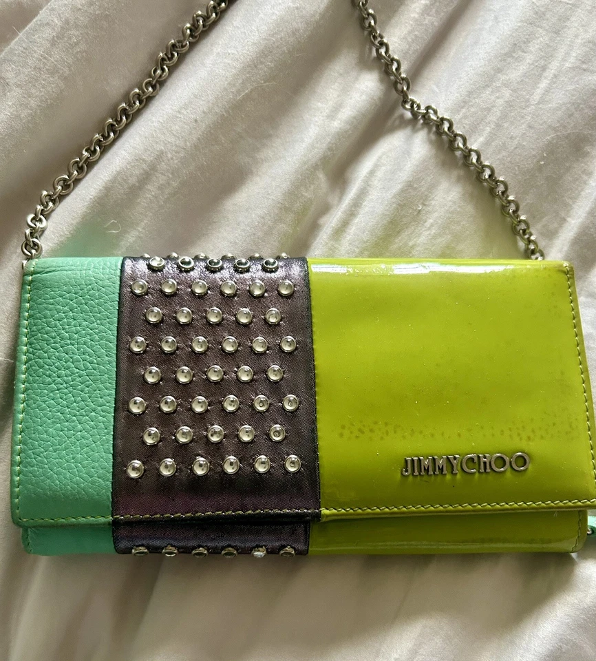 Jimmy Choo Long Purse, Avenue Wallet With Chain, Used Condition, Please See Pics - Image 2 of 4