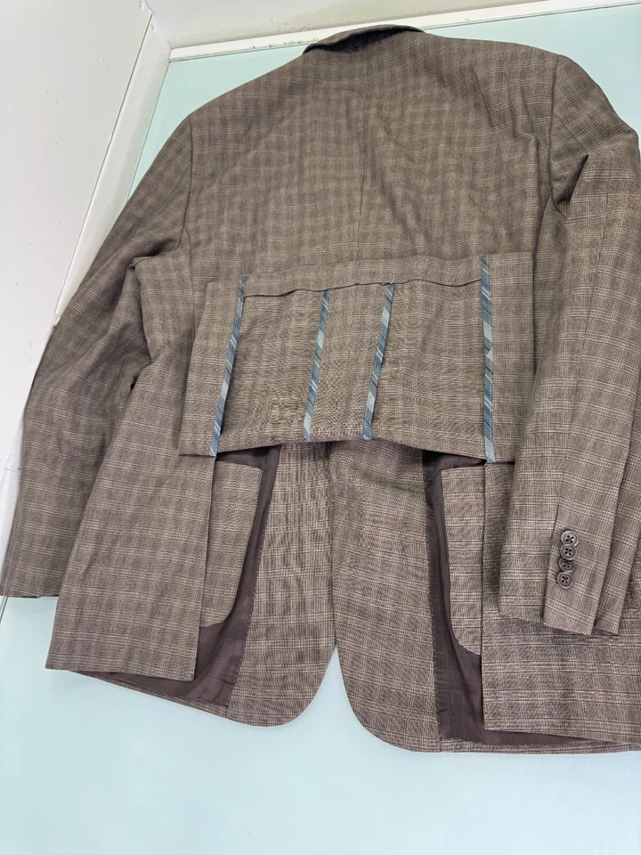 John Varvatos USA Blazer Sport Coat Suit Jacket 44R Linen Cotton Blend 2 Button - Image 3 of 4