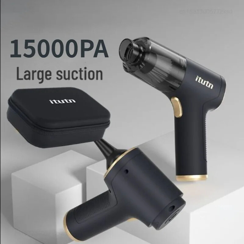 Portable Wireless Robot Car Vacuum Cleaner Strong Suction Blowing Dual Purpose