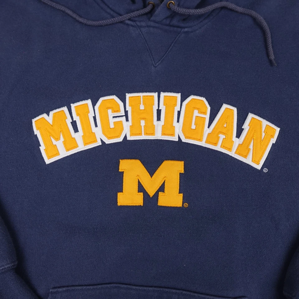 Michigan Wolverines Sweatshirt Mens Extra Large Blue Hoodie NFL Football - Image 4 of 4