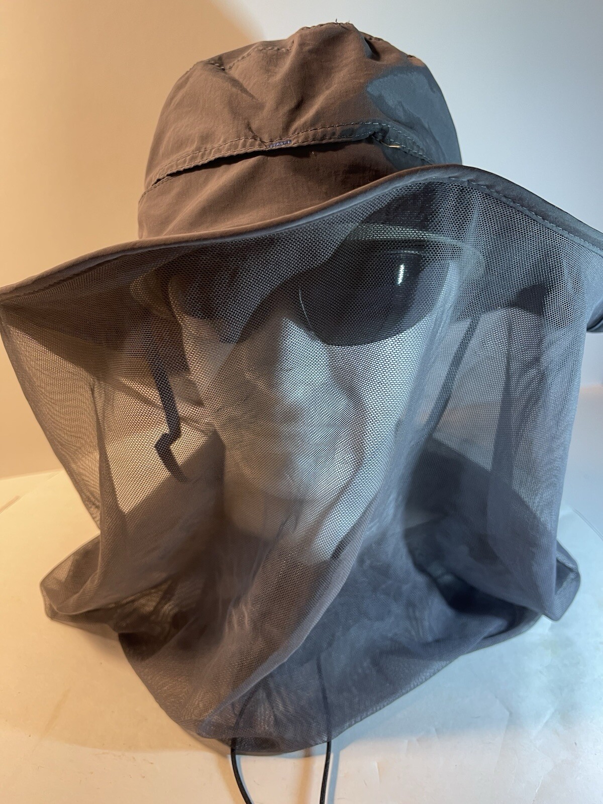 Bucket Hat Mosquito Netting Unisex Dark Gray Bug Head Sun Fishing Hiking Safari-image