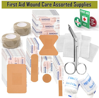 First Aid Quality Adhesive Bandages Variety Pack 185 Assorted Bandages