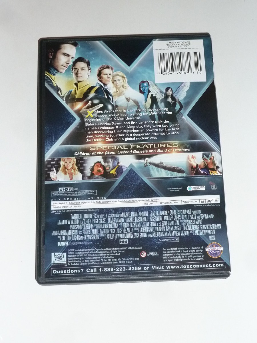 X-Men: First Class DVD prequel movie Marvel Comics superhero team