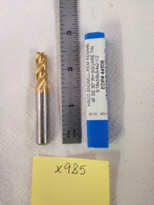 1 NEW NIAGARA 5/16'' ROUGHING HSCO ENDMILL. TIN CTD. 4 FL. 3/4'' LOC. USA (X985)