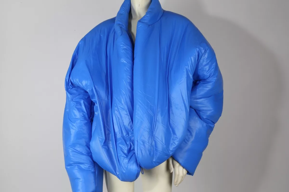 YEEZY x GAP ROUND JACKET YZY Mens Oversized Blue Short Puffer Jacket Size M