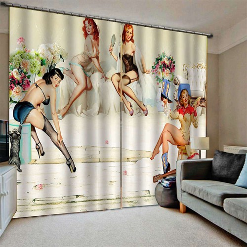 Struggle Dim Competitive Skating Printing 3D Blockout Curtains Fabric Window - Bild 2 von 8